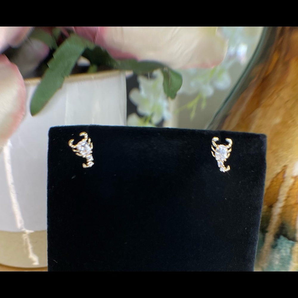 14K Gold Earrings- Scorpio